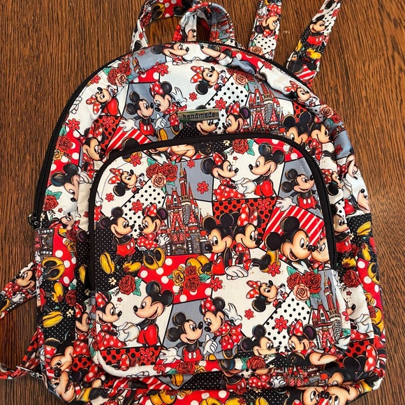 Handbags - NWOT HANDMADE Mickey and Minnie Mouse Backpack - Red, Black and White ❤️🖤🤍